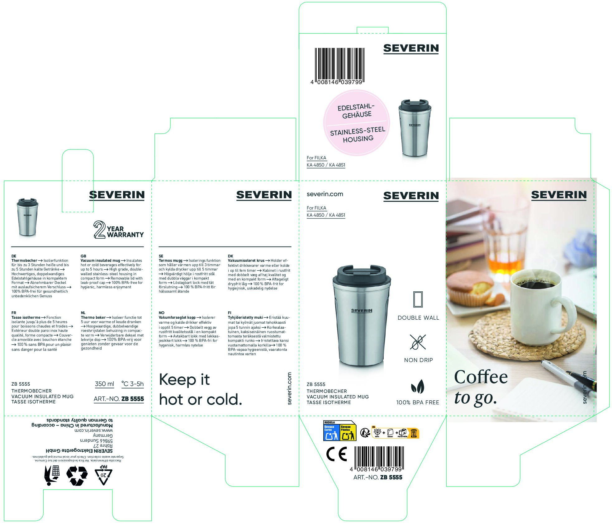 SEVERIN - Thermobeker - art. ZB5555