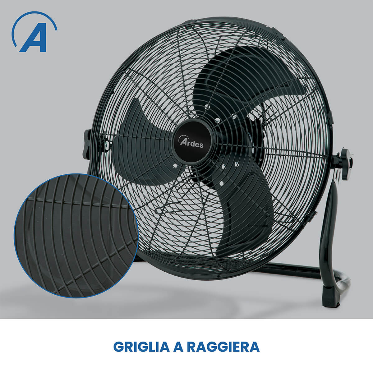 ARDES - Grondventilator zwart Ø 45 cm - art. AR5C45BB - Afbeelding 6