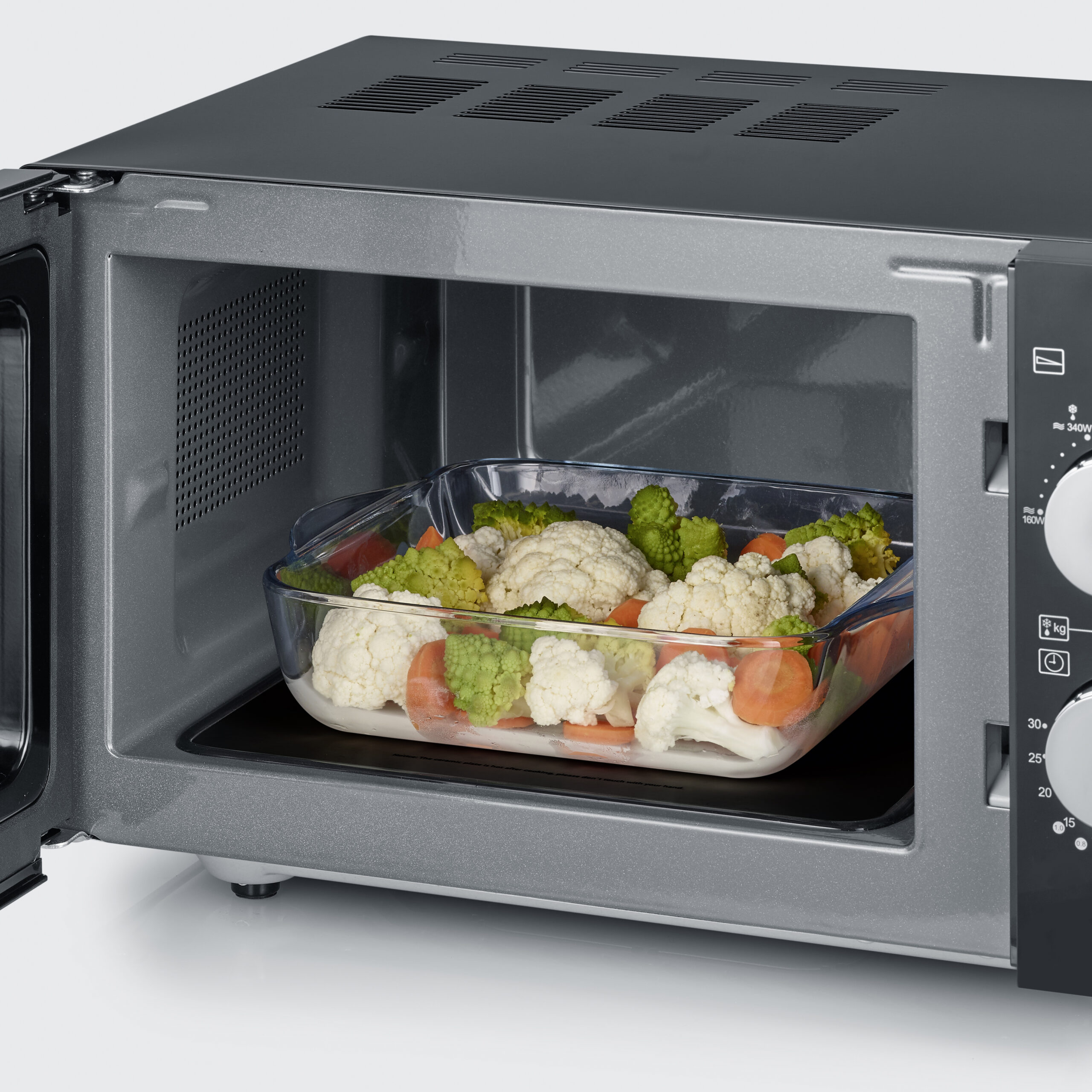 SEVERIN - Magnetron met glazen voet en grillfunctie, ca. 25l, ca. 900 W, grill ca. 1.000 W, LED-display -2 niveau's verwarmen - art. MW7763 - Afbeelding 5