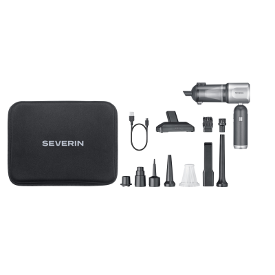 SEVERIN - S-Power Stofzuiger DuoBoost Vermogen: 80W Zuigkracht van 17.000 Pascal 35 minuten draaitijd in Eco-modus 2-in-1 zuig- en opblaasfunctie
Inbegrepen opslagachteren - art. HV7137