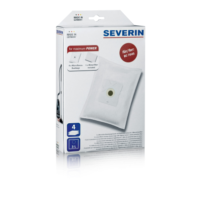 SEVERIN - Stofzakkenset voor BC 7044, BC 7045, BC 7047 en BC 7049, 4 zakken en 1 motorfilter - art. SB7218